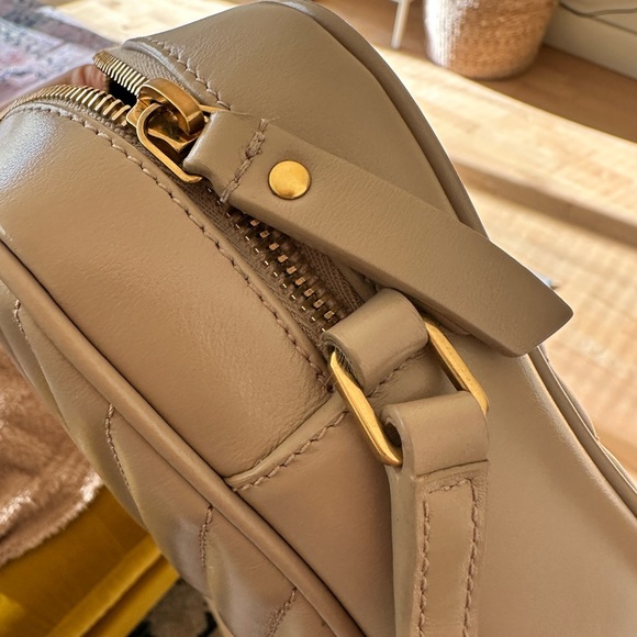 $1690 Auth Saint Laurent Lou Camera Bag in Dark Beige - Picture 4 of 6